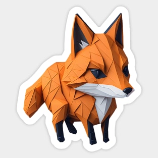 Tangram Fox Sticker